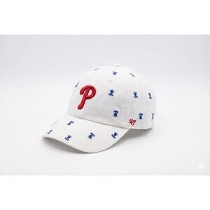 Philadelphia Phillies '47 Brand Hat Women's White Liberty Bell Clean Up Adjustab